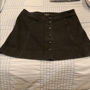 J Crew button fly denim mini skirt